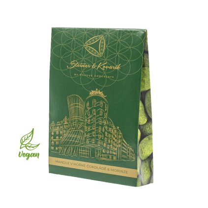 Mandle v hořké čokoládě & monrinze taška